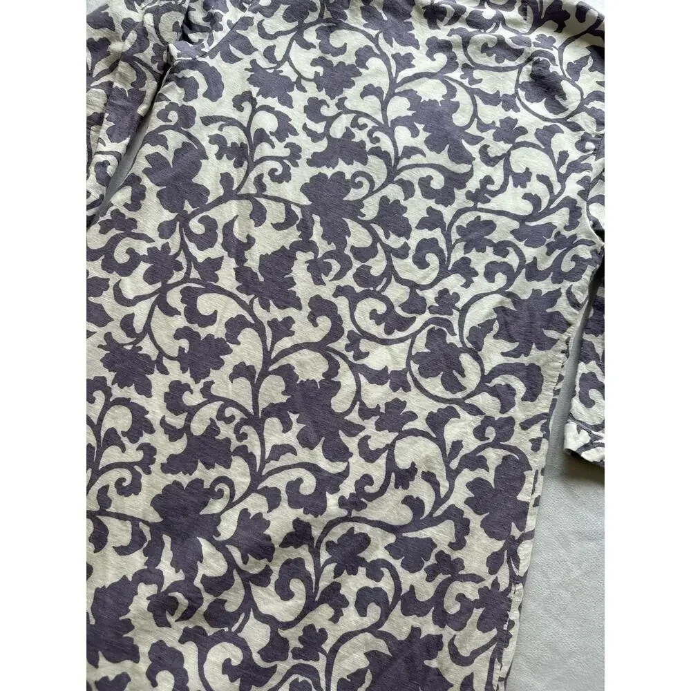 J Crew Purple Linen Cotton Blend Shift Dress Size 4